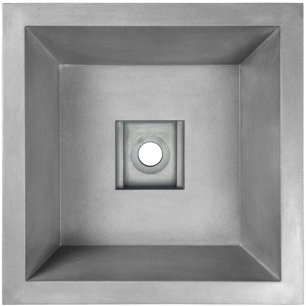 Linkasink Arlo Concrete Square Undermount Sink 16" by Linkasink
