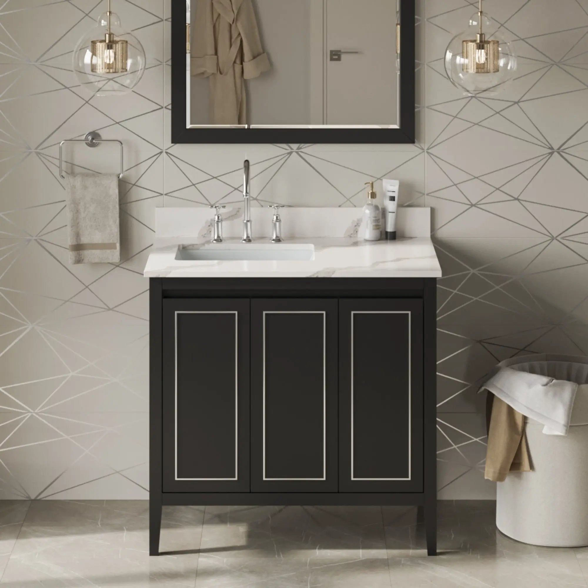 Jeffrey Alexander 36" Percival Vanity Set by Jeffrey Alexander