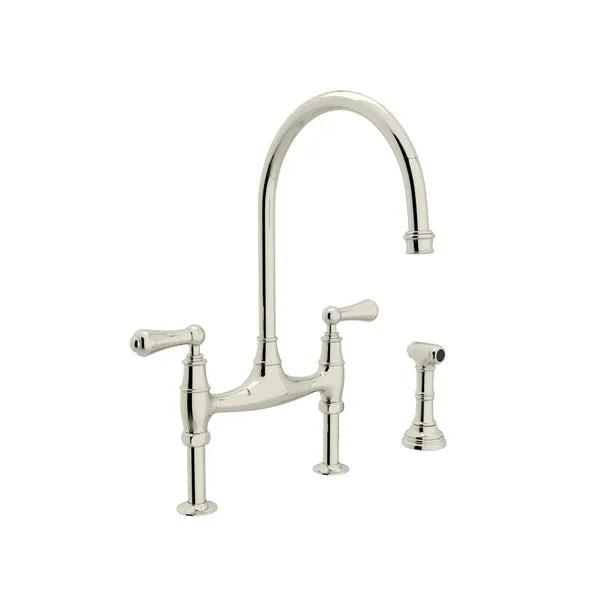 Rohl Georgian Era Bridge Kitchen Faucet with Side Spray by Rohl
