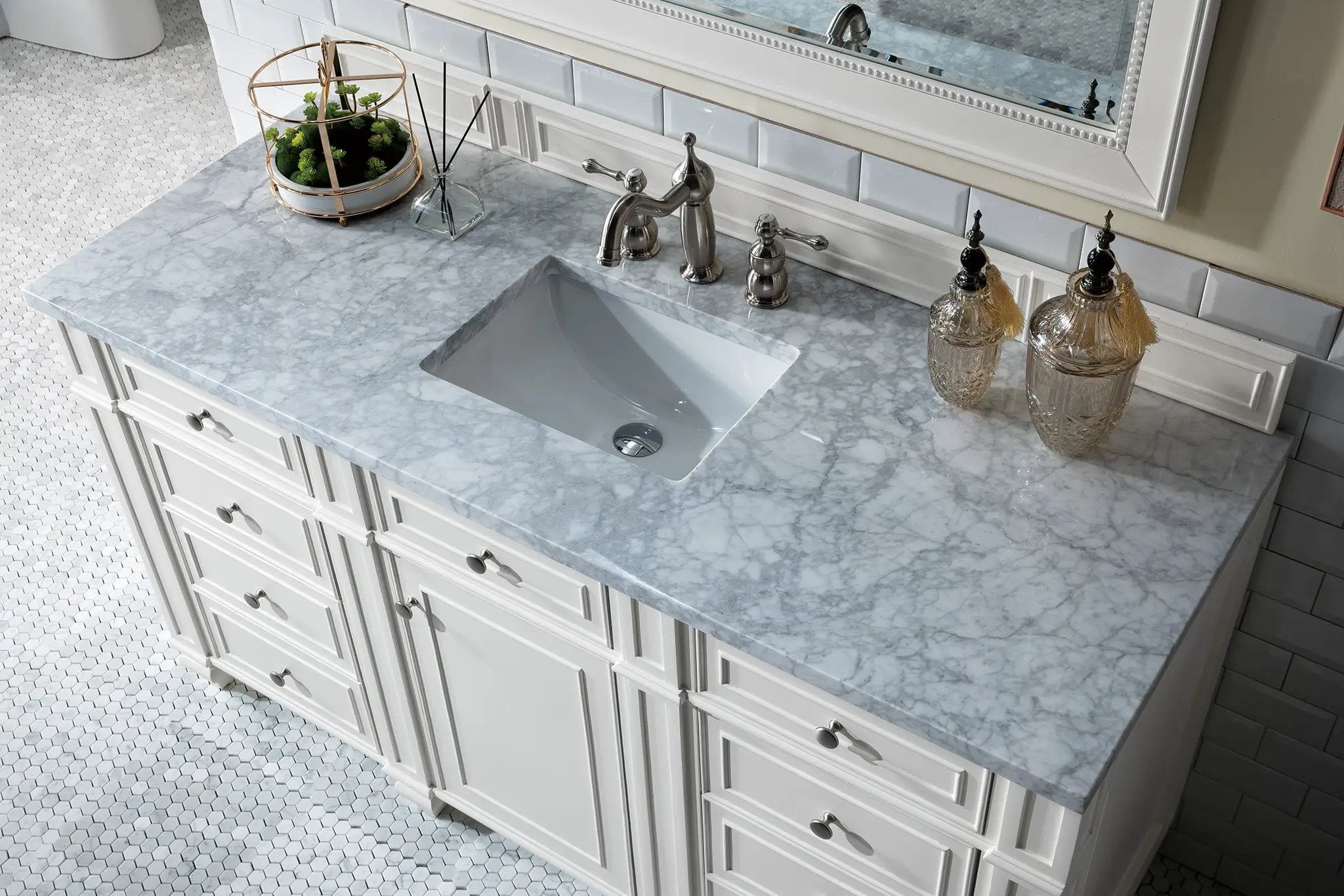 bright white vanity