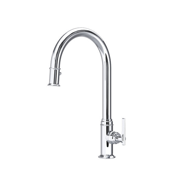 polished chrome kitchen faucet