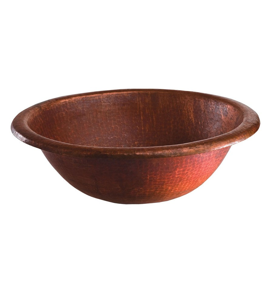 fired copper hammered sink