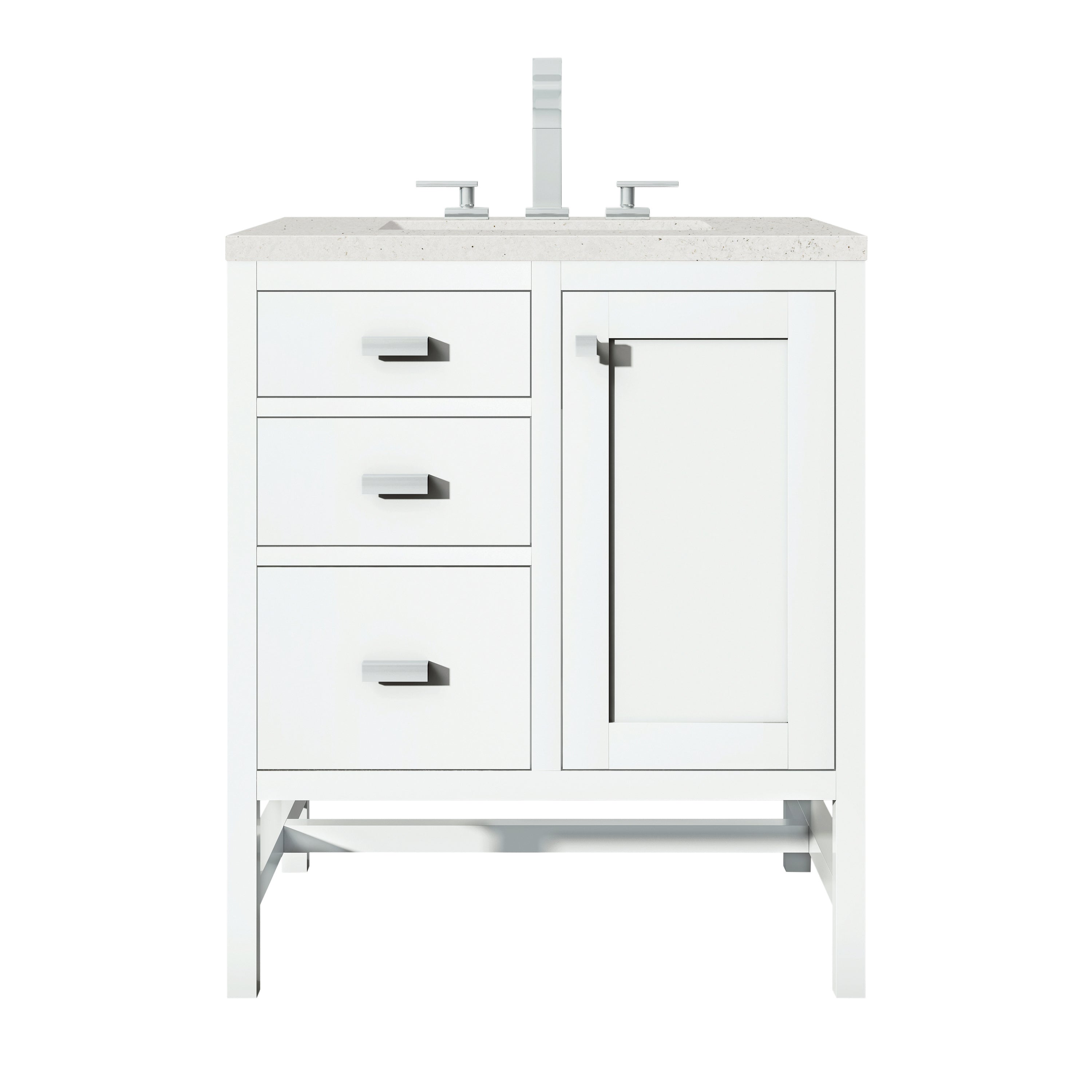 James Martin Vanities Addison 30" Single Vanity - Glossy White