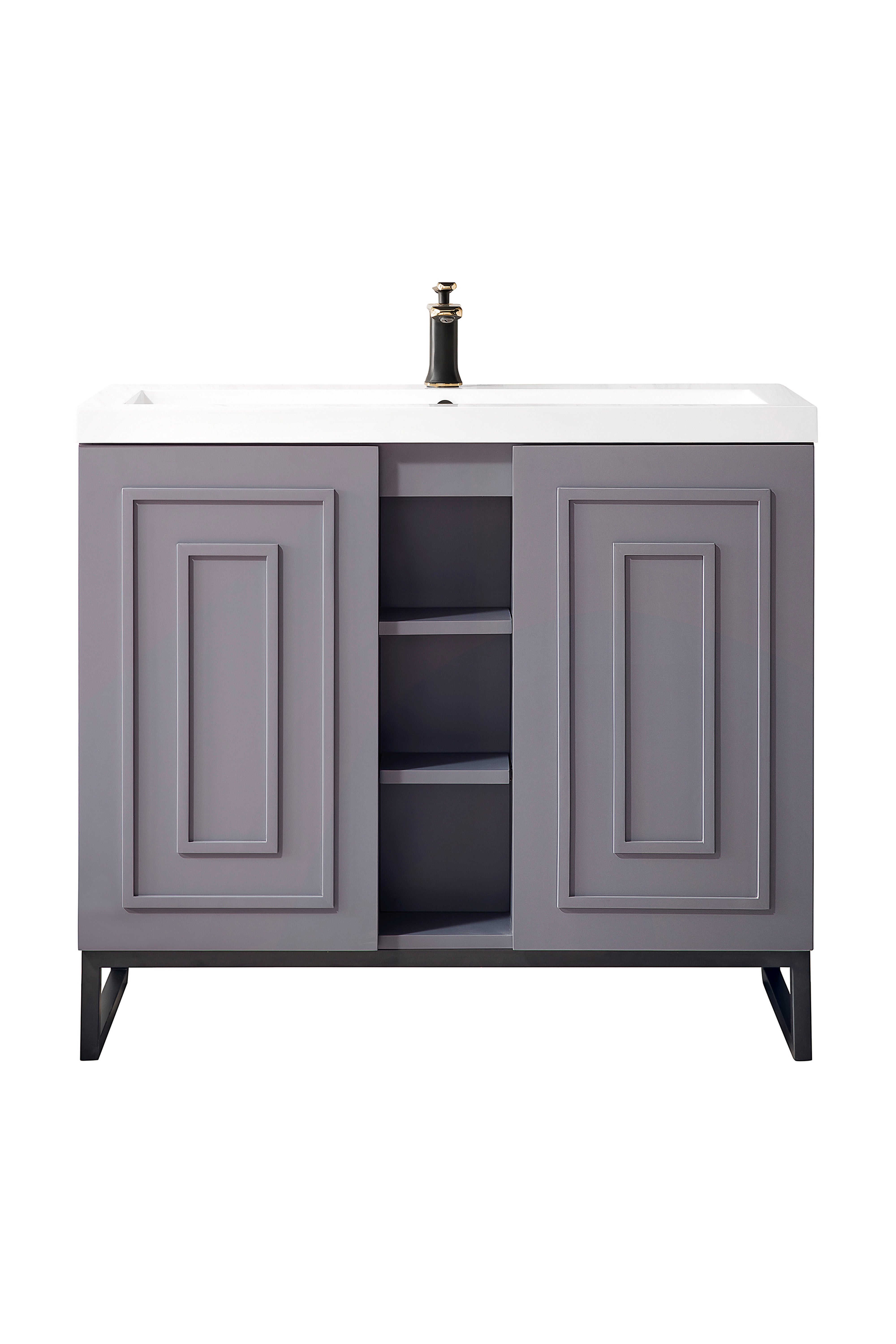 gray smoke vanity