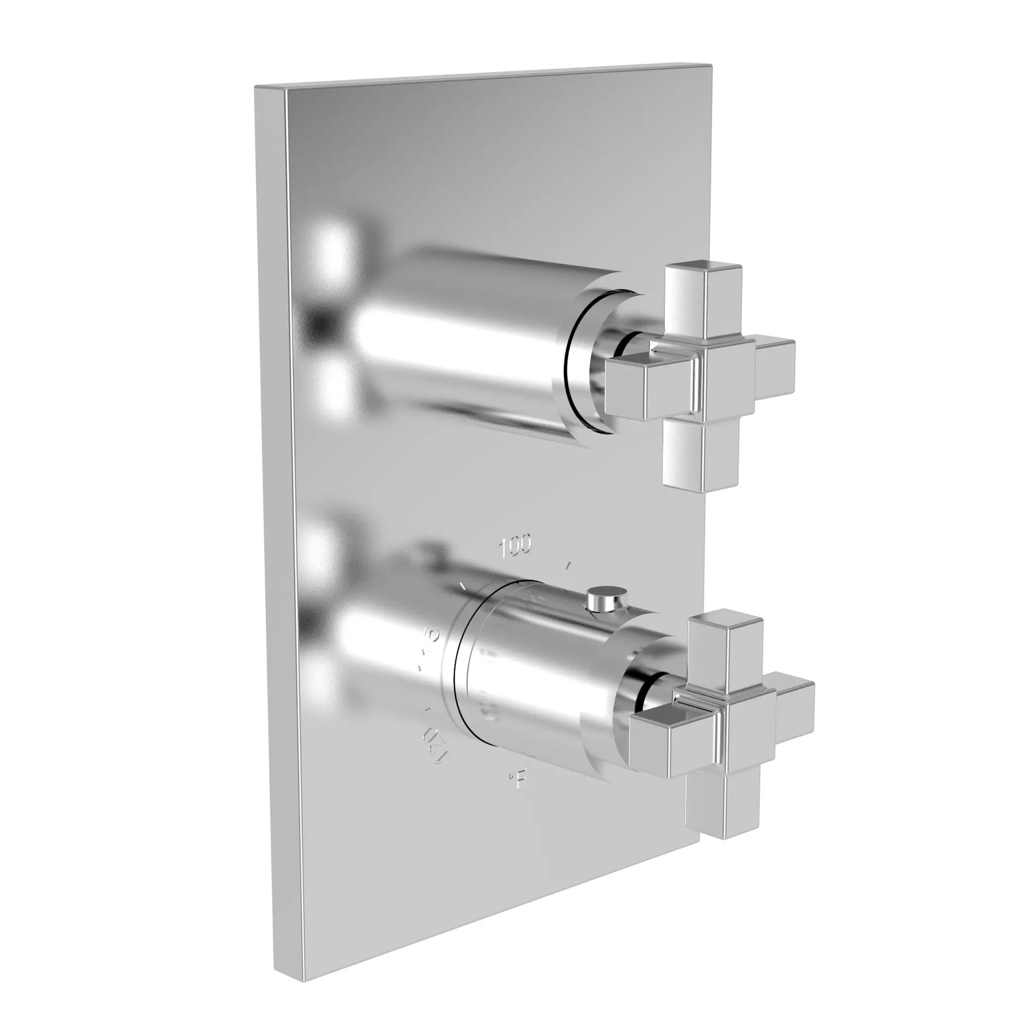 polished chrome thermostatic trim plate
