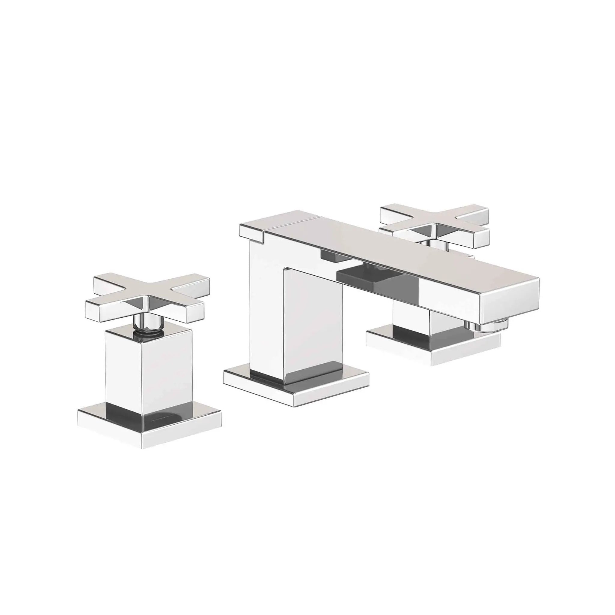 polished chrome lavatory faucet