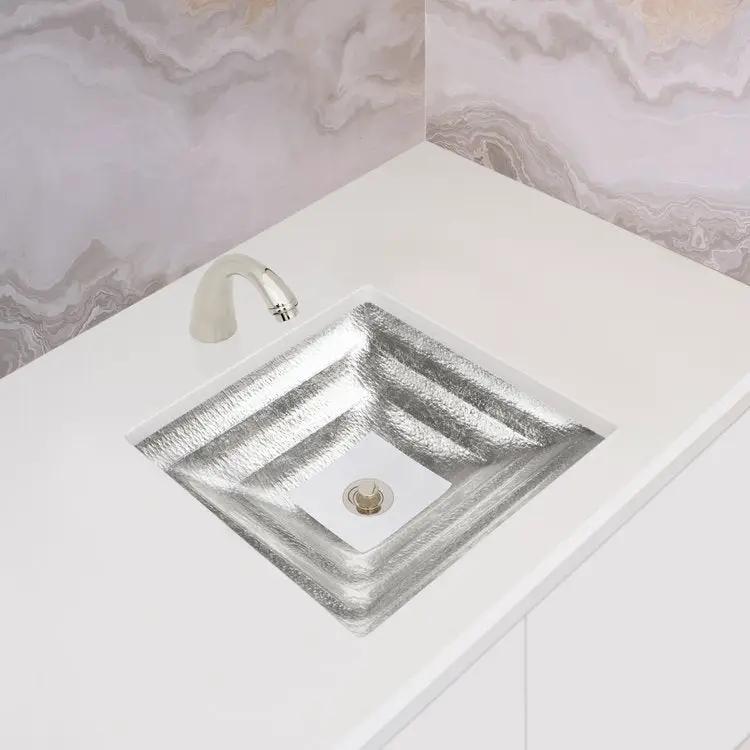 glass, silver eglomisé with black window sink