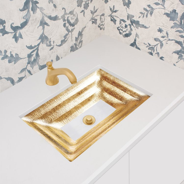 glass, gold eglomisé with white window sink