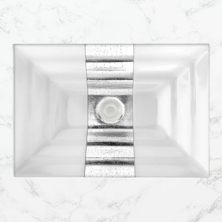 Linkasink Eglomise Ribbon Artisan Glass Undermount Sink by Linkasink