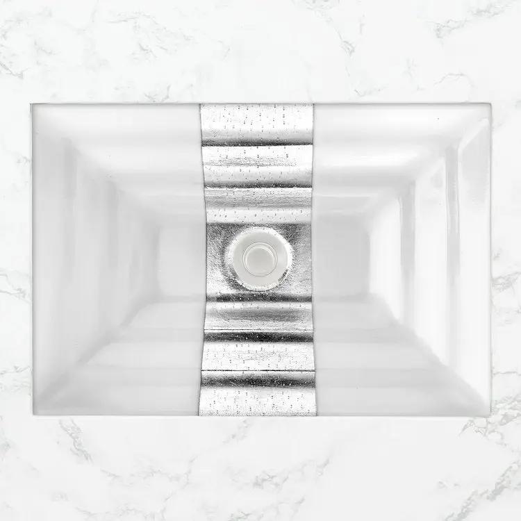 Linkasink Eglomise Ribbon Artisan Glass Undermount Sink by Linkasink