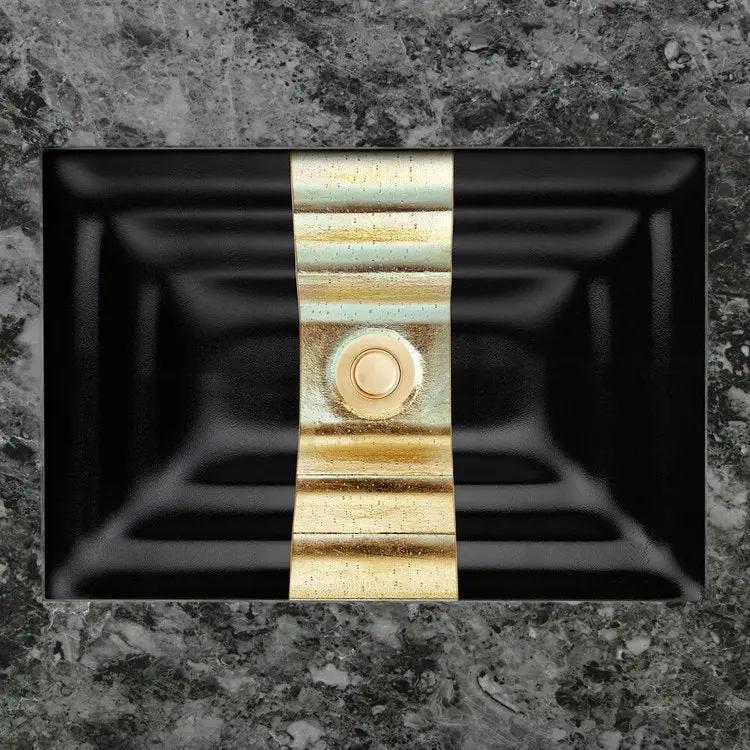 Linkasink Eglomise Ribbon Artisan Glass Undermount Sink by Linkasink