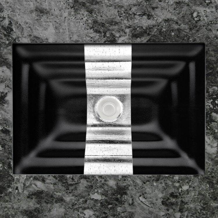 Linkasink Eglomise Ribbon Artisan Glass Undermount Sink