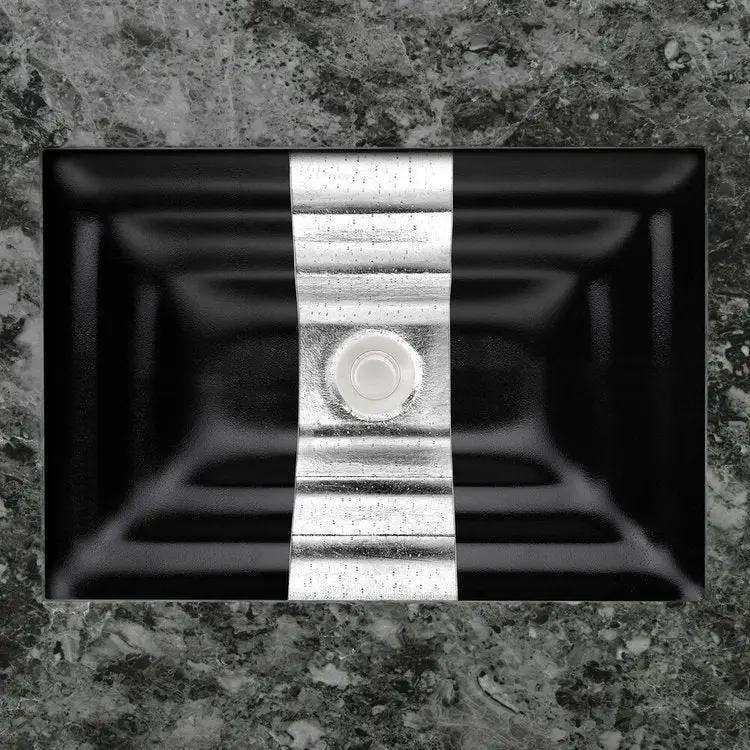 Linkasink Eglomise Ribbon Artisan Glass Undermount Sink by Linkasink