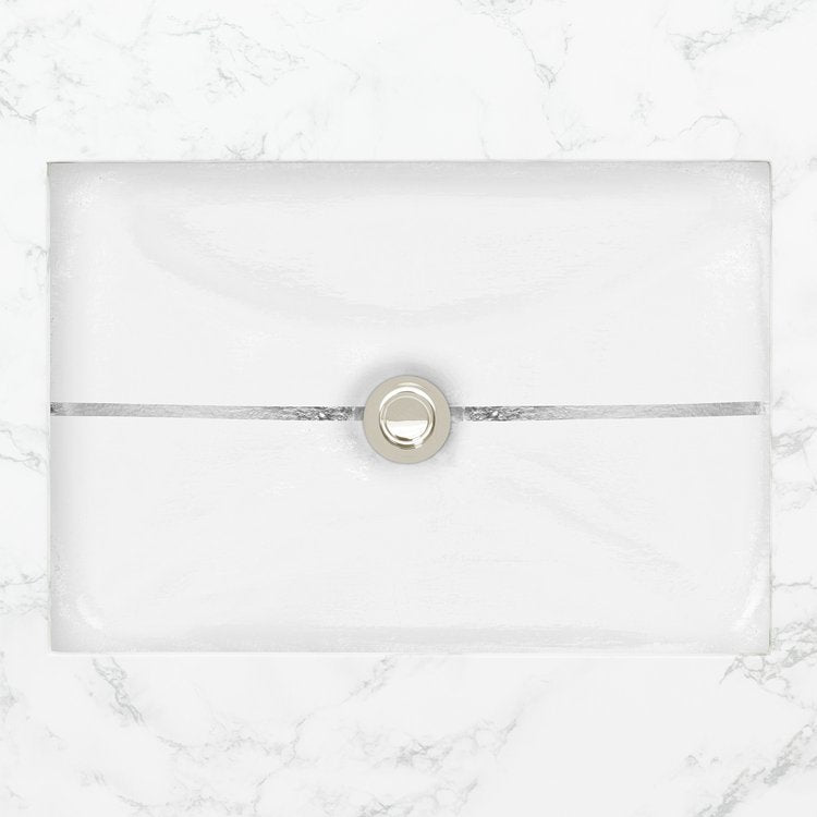 Linkasink Dune Stripe Artisan Glass With Metal Leaf Accent Undermount Sink by Linkasink