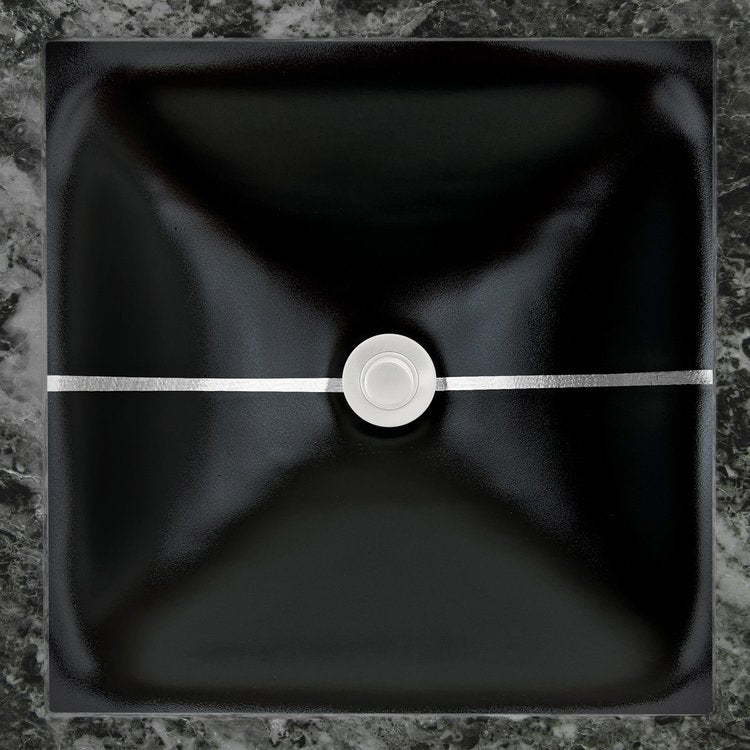 Linkasink Dune Stripe Artisan Glass With Metal Leaf Accent Undermount Sink by Linkasink