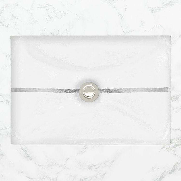 Linkasink Dune River Artisan Glass With Metal Leaf Accent Undermount Sink by Linkasink