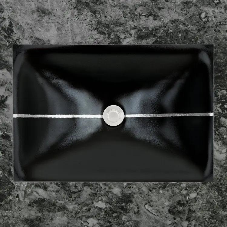 Linkasink Dune River Artisan Glass With Metal Leaf Accent Undermount Sink by Linkasink