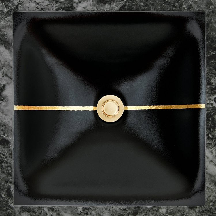 Linkasink Dune River Artisan Glass With Metal Leaf Accent Undermount Sink by Linkasink