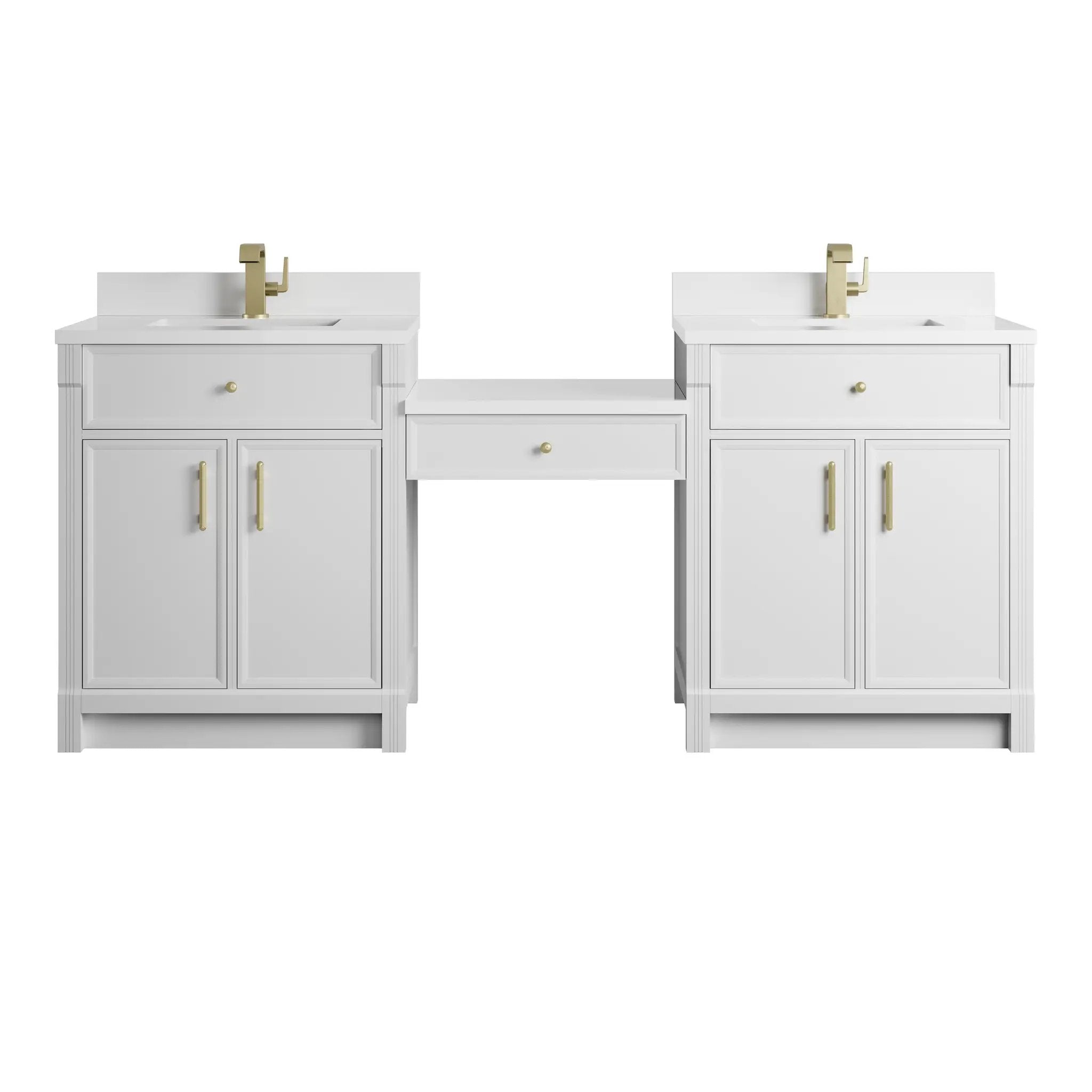bright white vanity