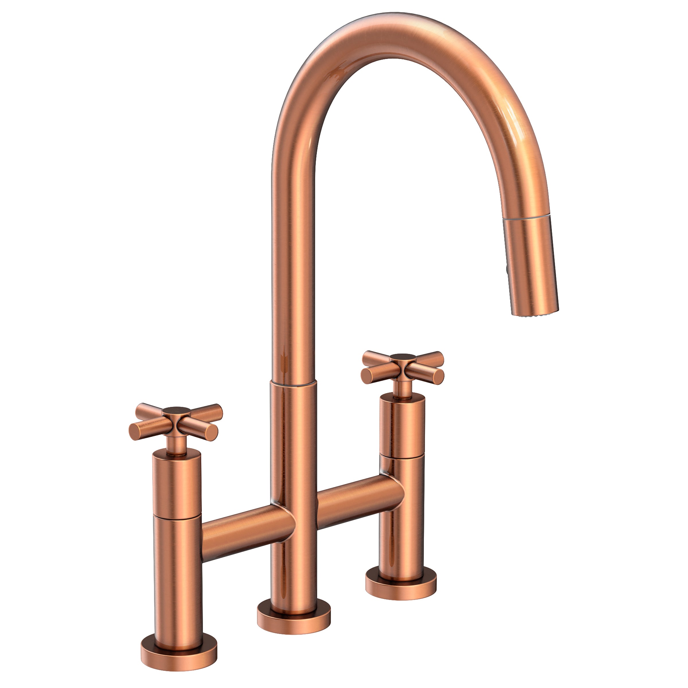 Newport Brass East Linear Kitchen Bridge Pull-Down Faucet