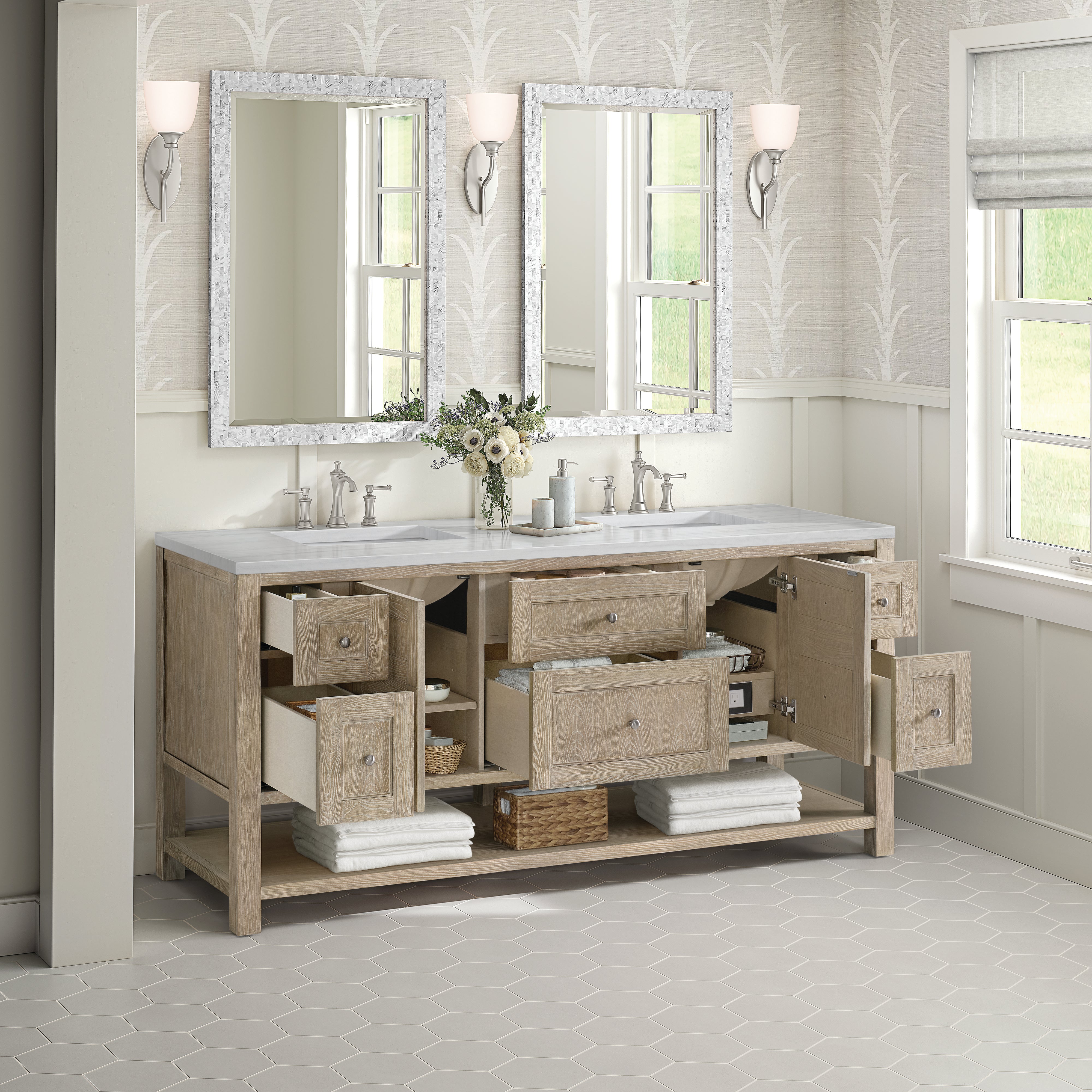 arctic fall solid surface top vanity
