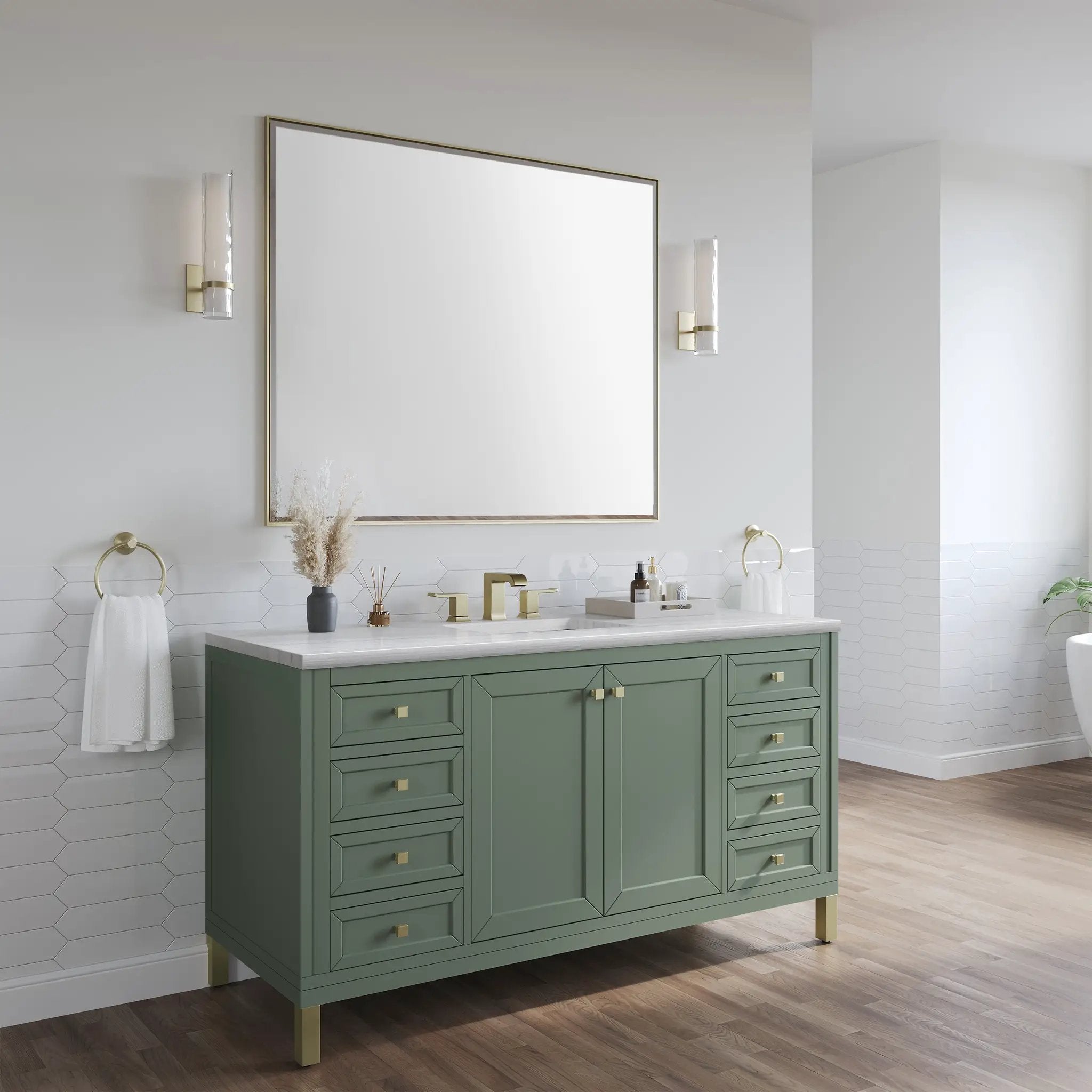smokey celadon vanity