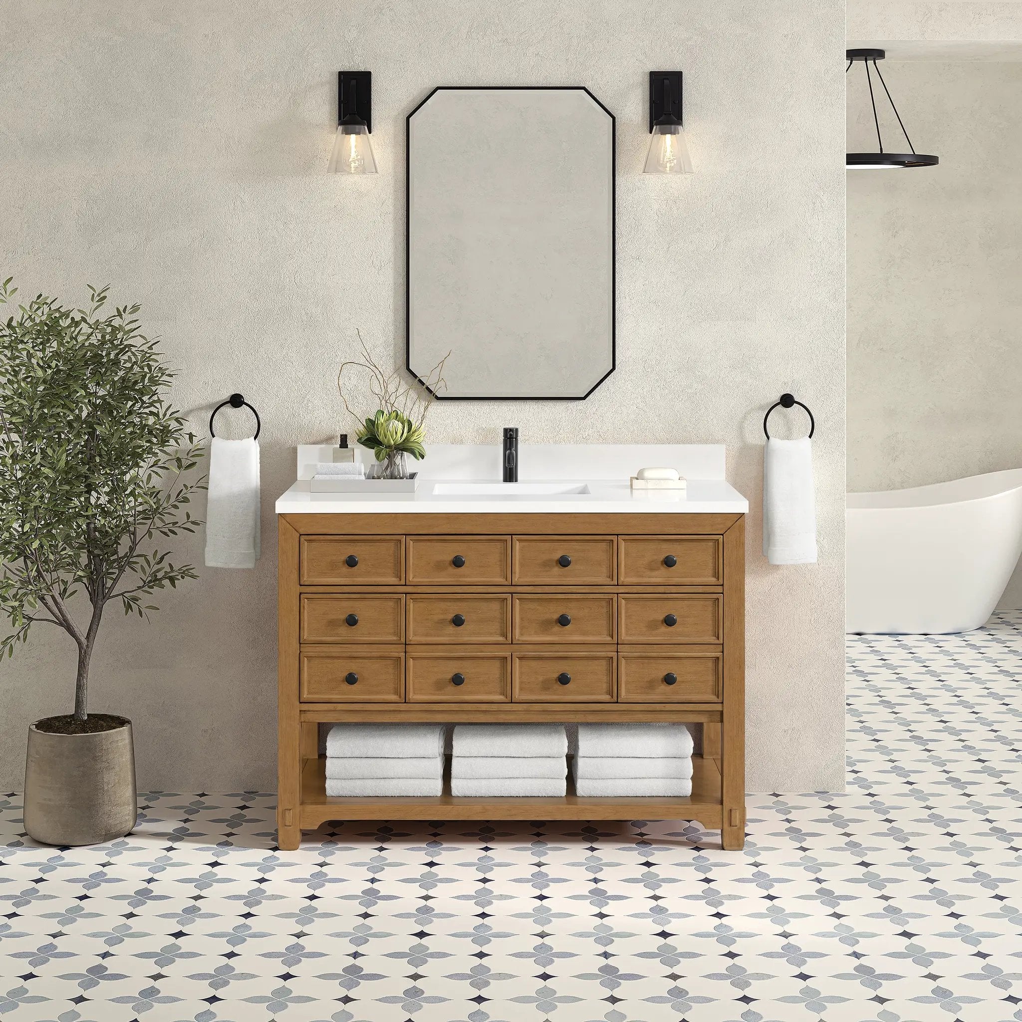amber birch vanity