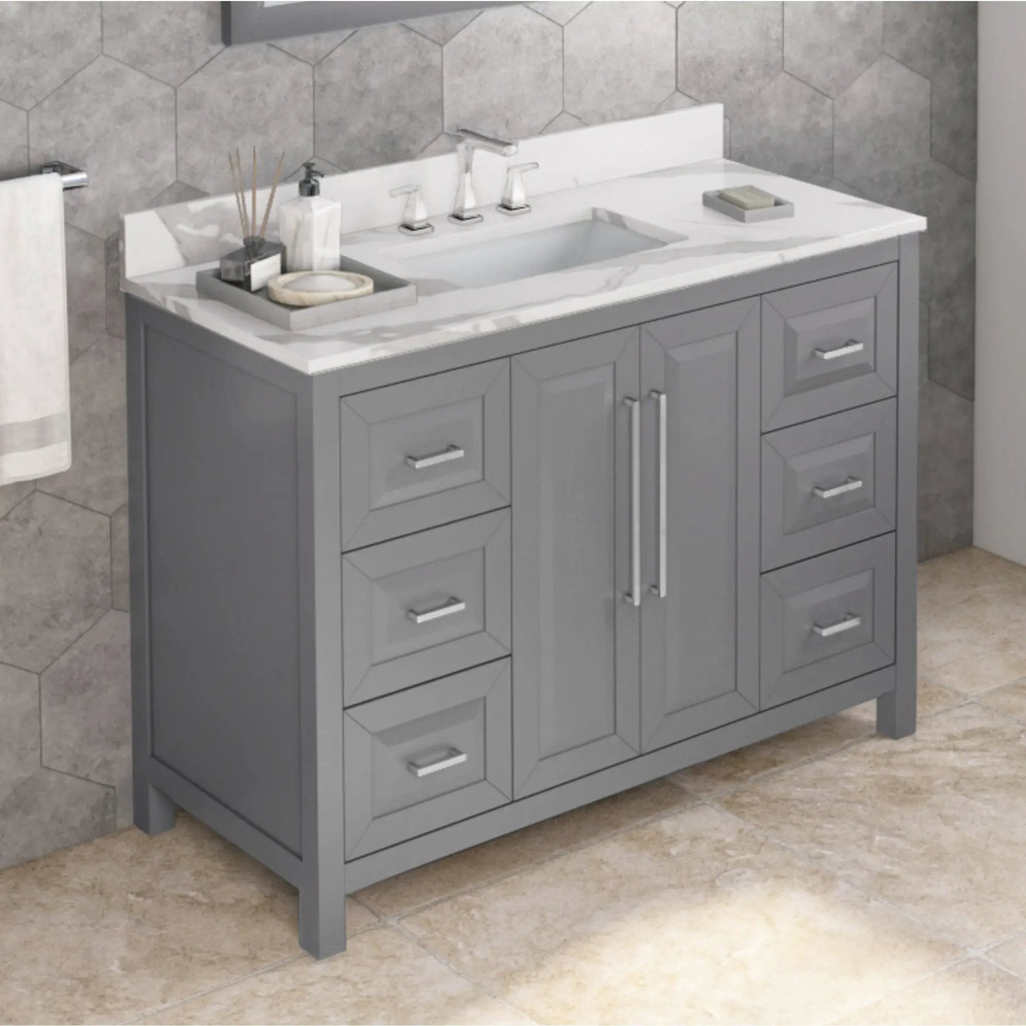 Jeffrey Alexander 48" Cade Vanity Set by Jeffrey Alexander