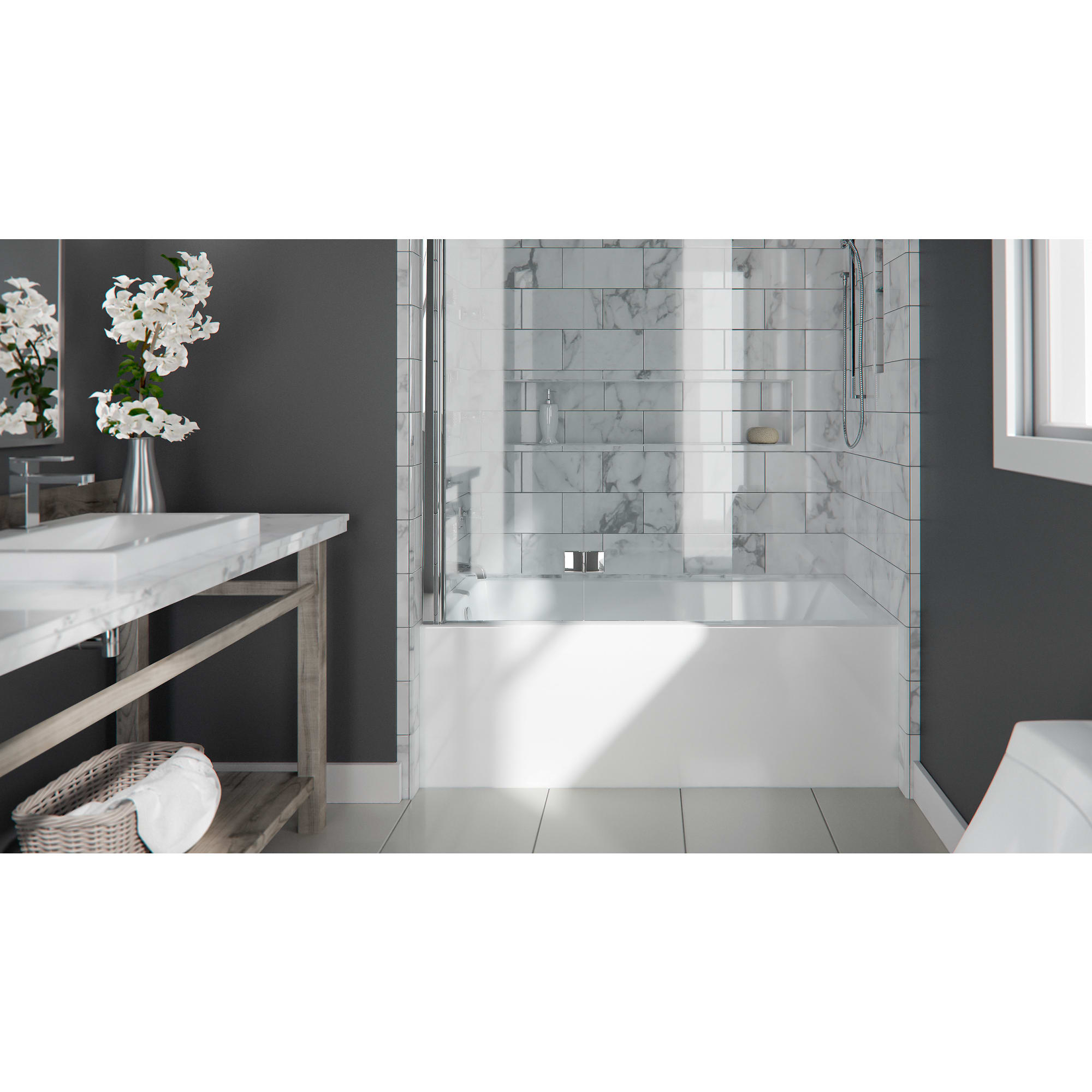 white bathtub