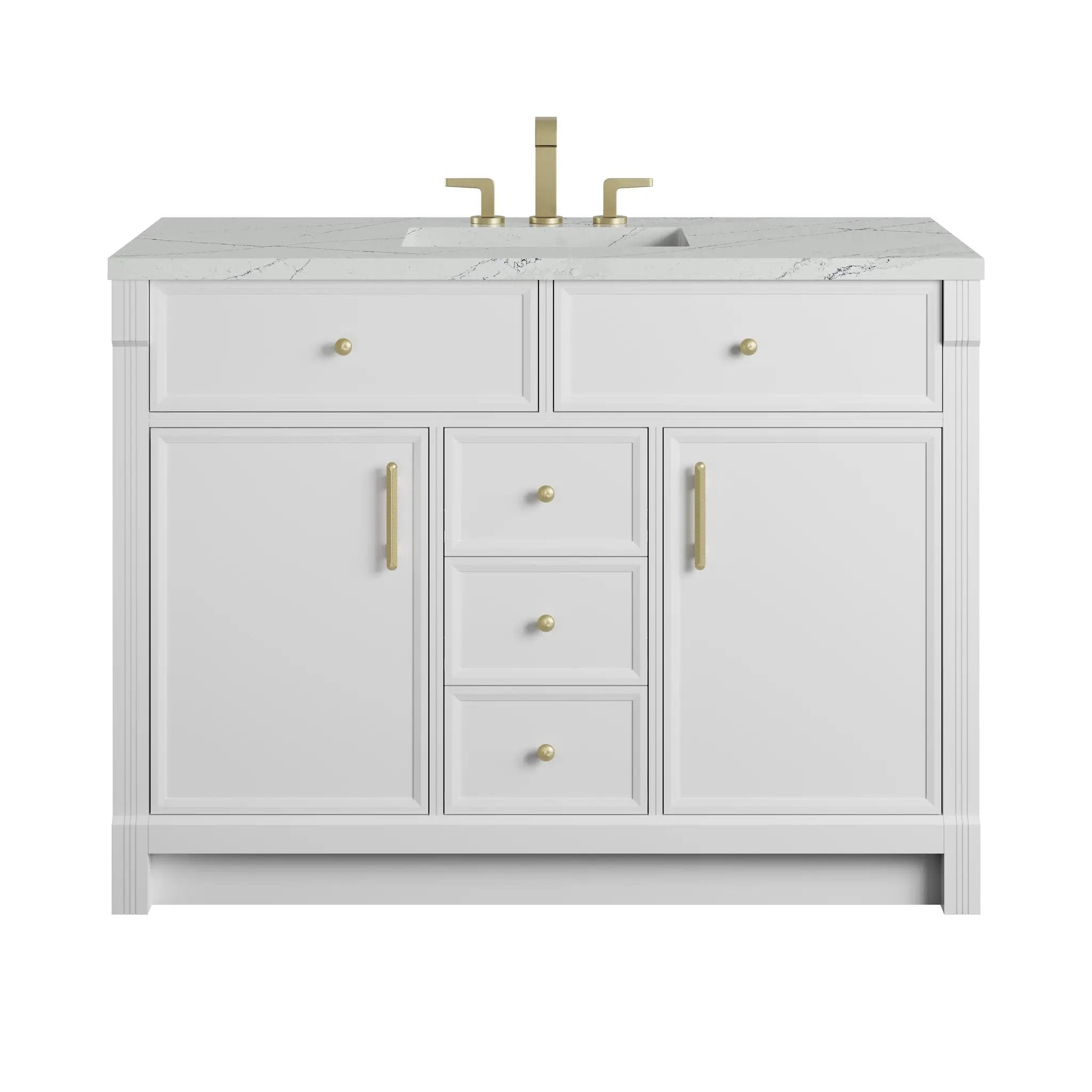 James Martin Bellshire 48" Single Vanity Set - Bright White by James Martin Vanities