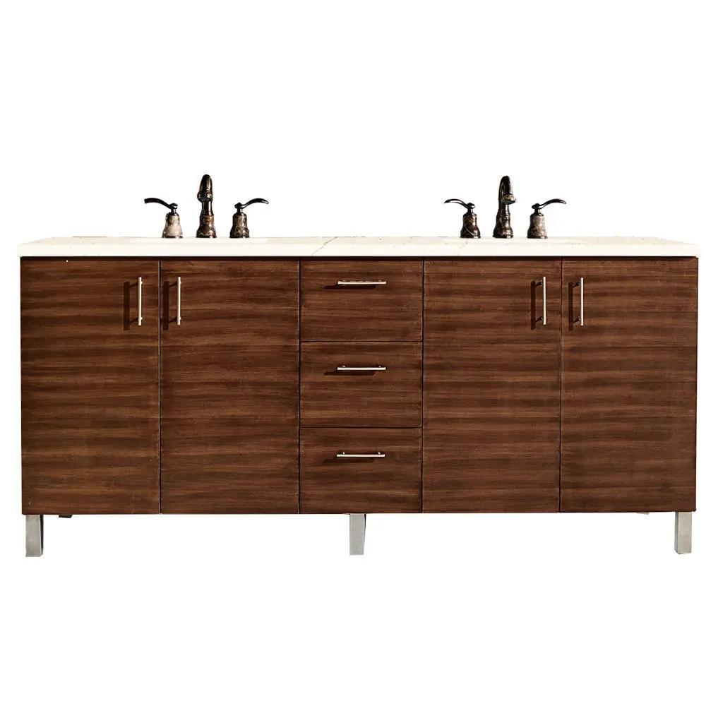 James Martin Metropolitan 72" Double Vanity Set - American Walnut by James Martin Vanities