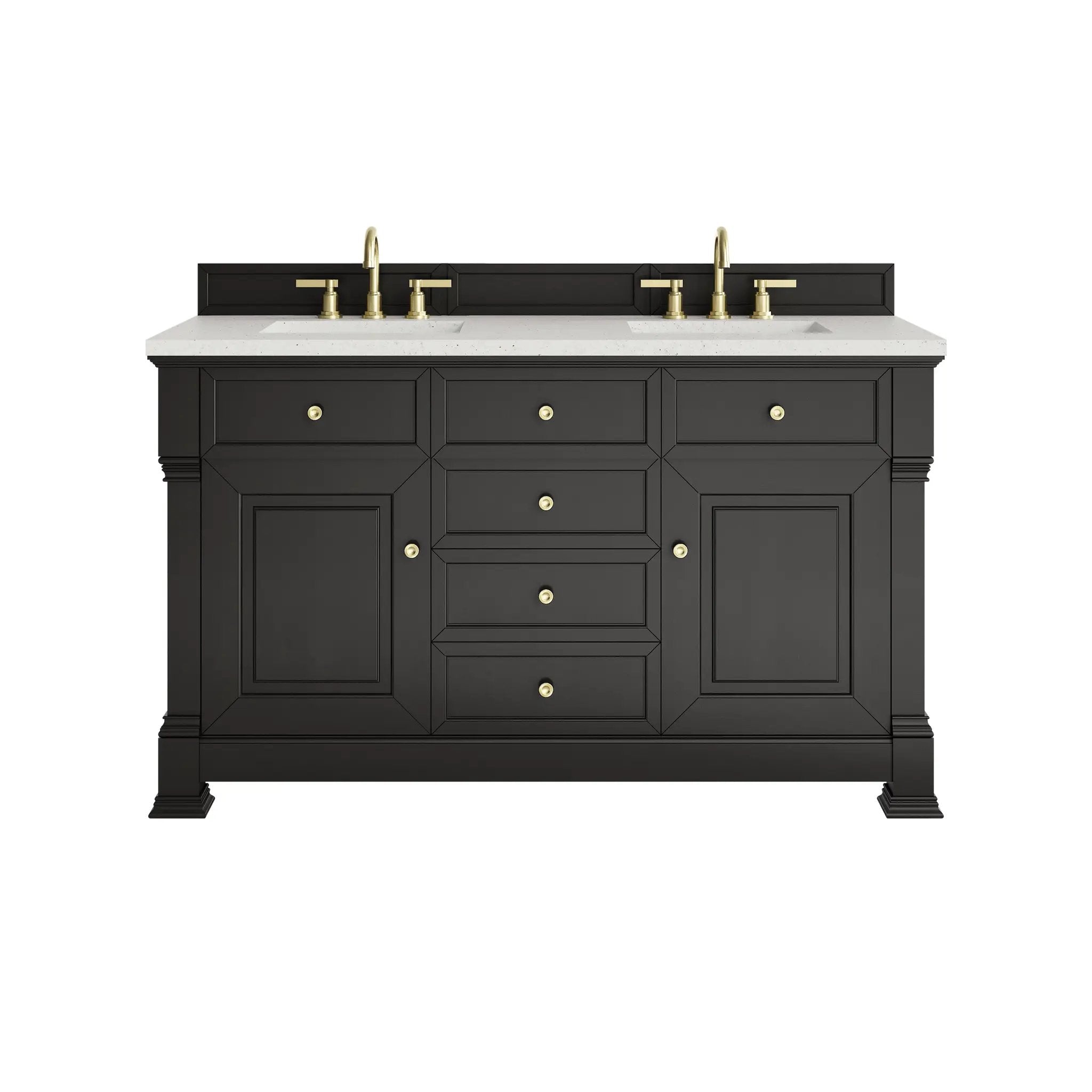 James Martin Brookfield 60" Double Vanity Set - Black Onyx by James Martin Vanities