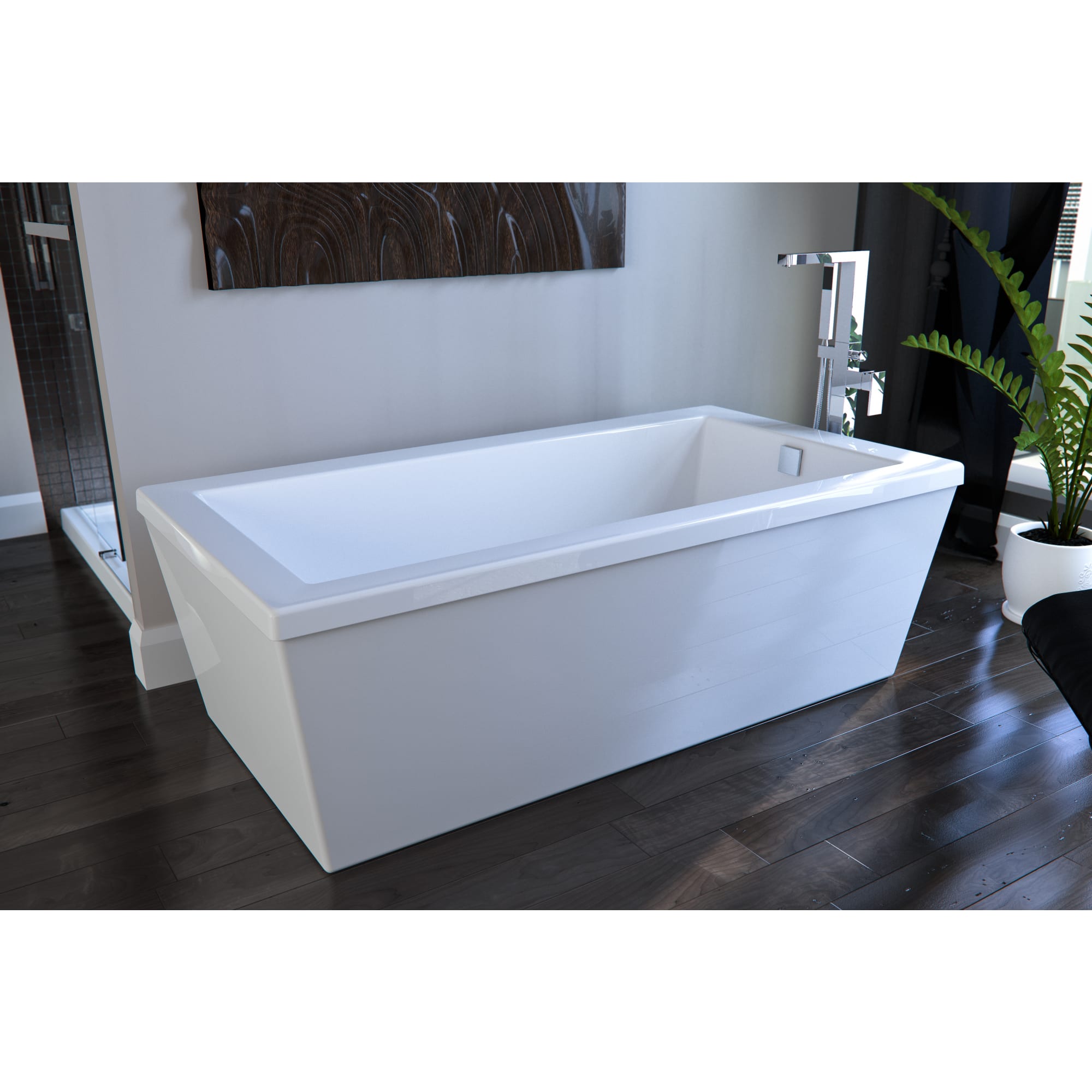 white bathtub