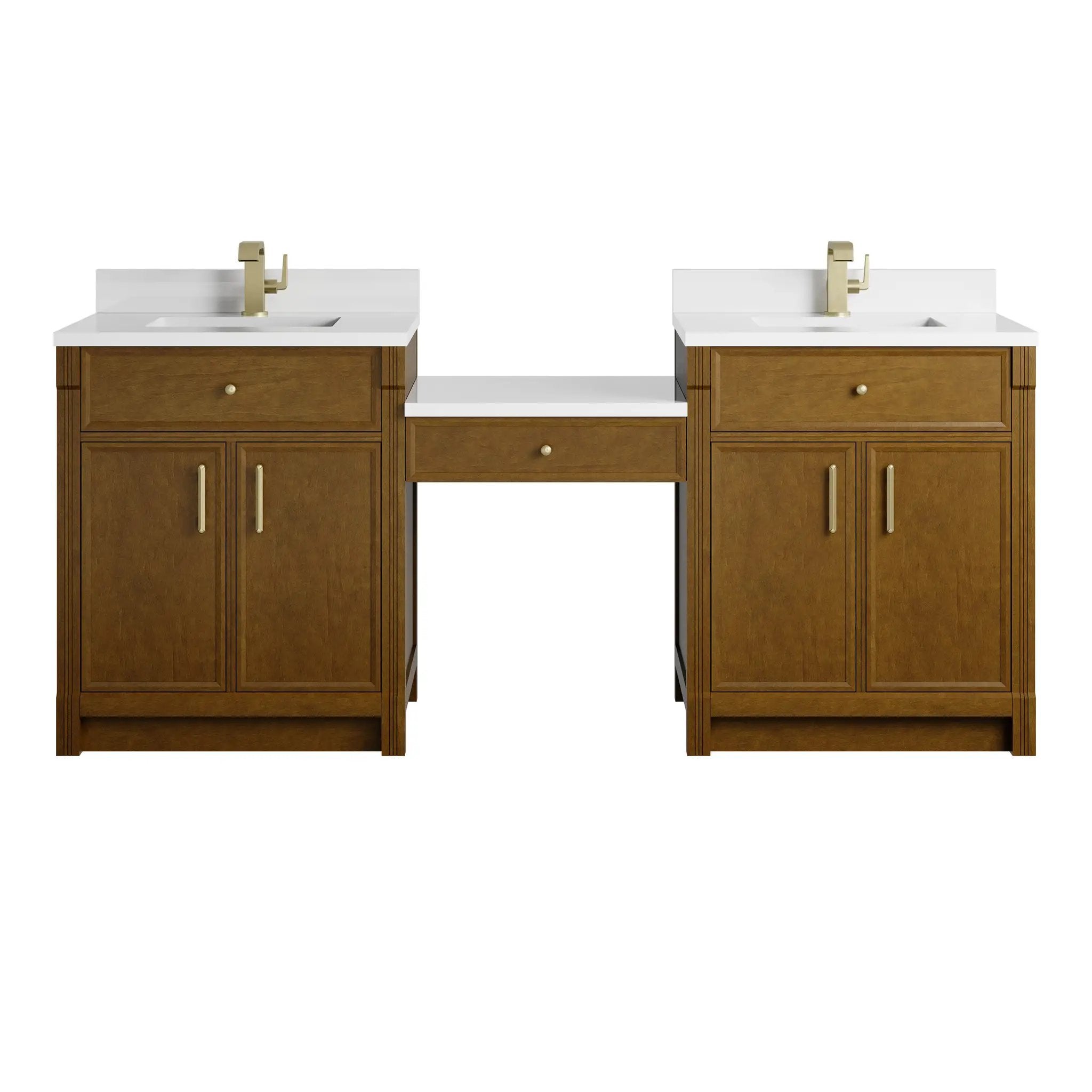 honey oak vanity