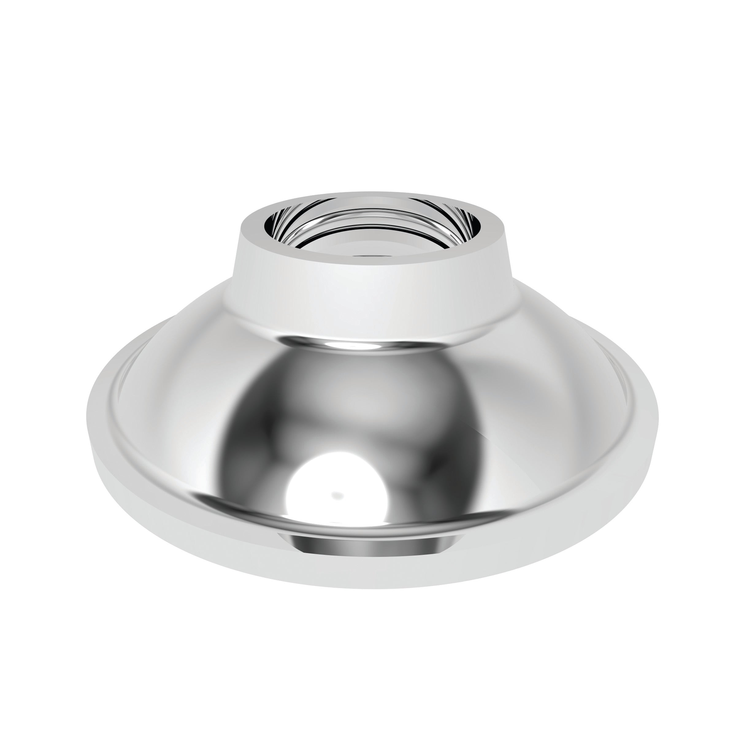 polished chrome arm flange