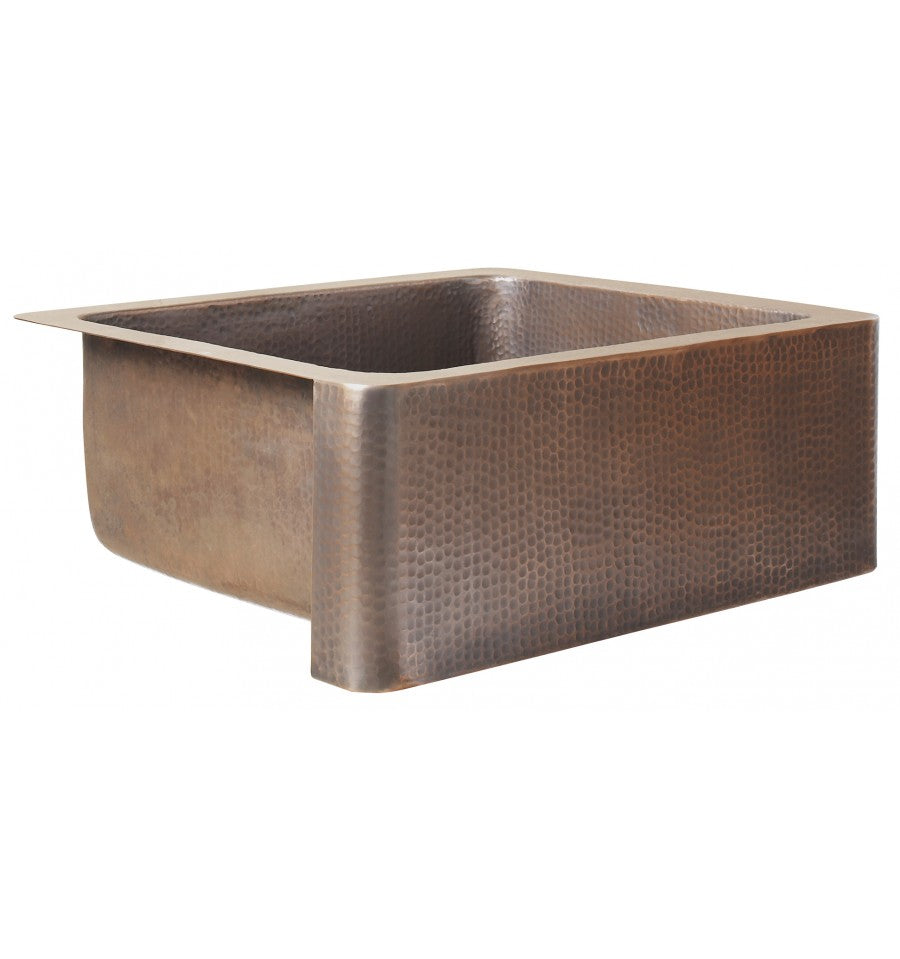 antique copper hammered sink