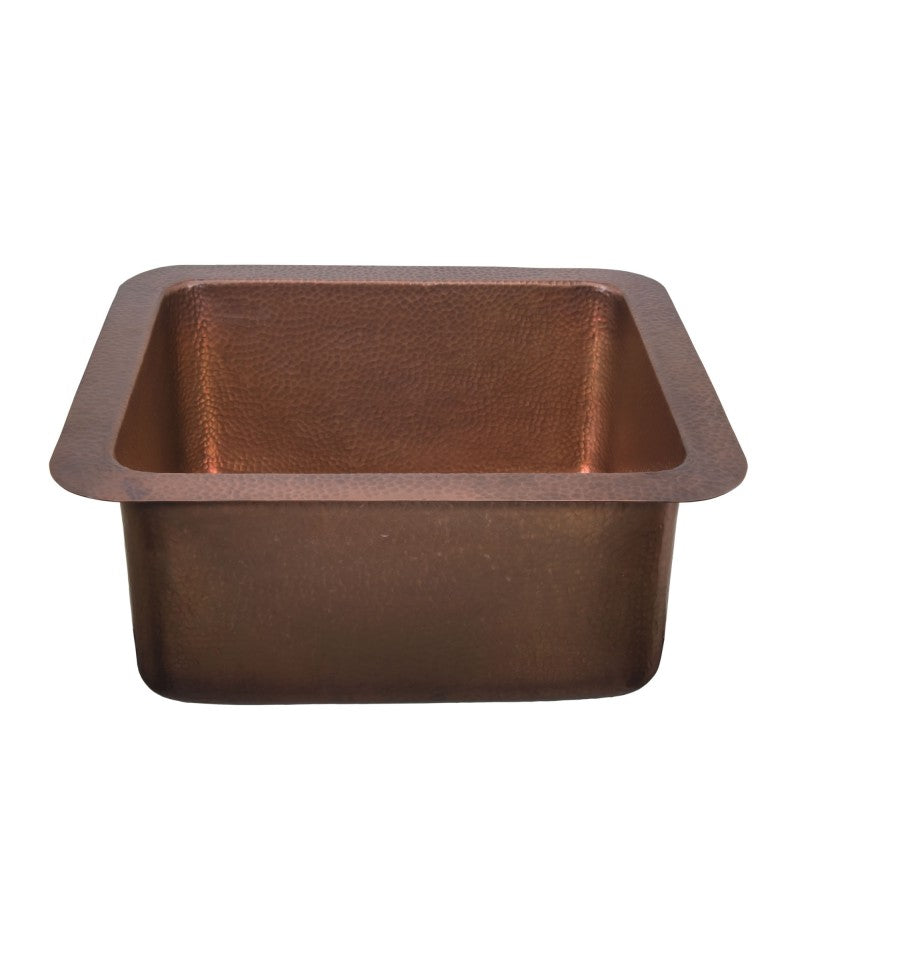 antique copper hammered sink