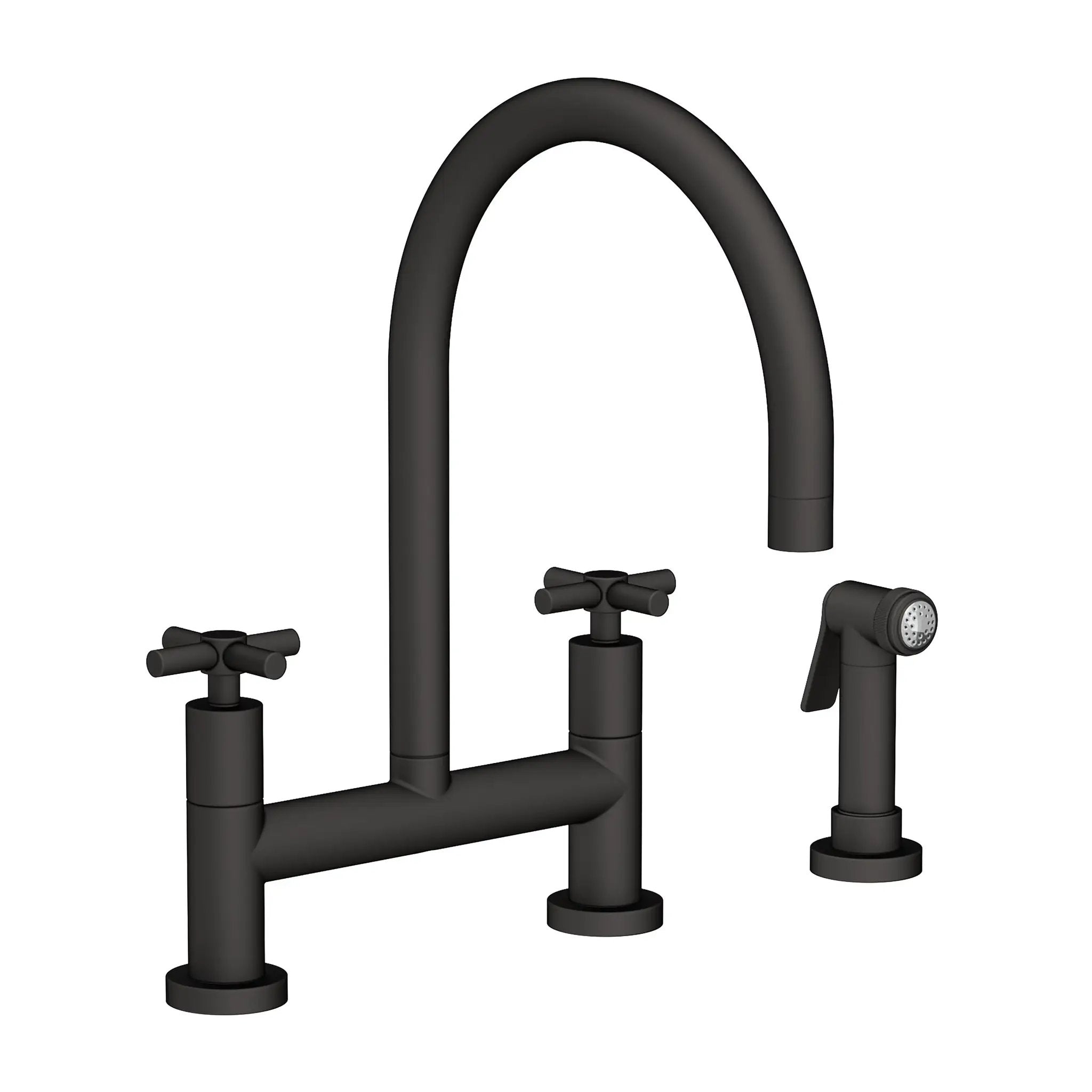 Newport Brass East Linear Kitchen Bridge Faucet with Side Spray by Newport Brass