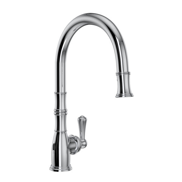 polished chrome kitchen faucet