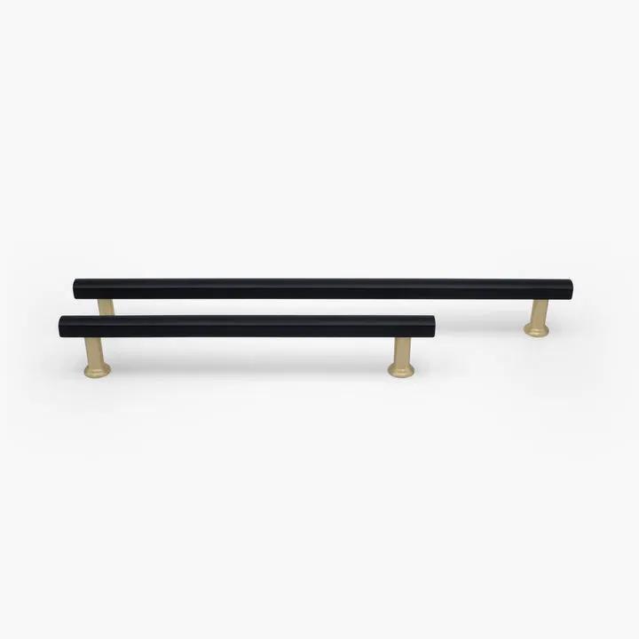 matte black,satin brass pull