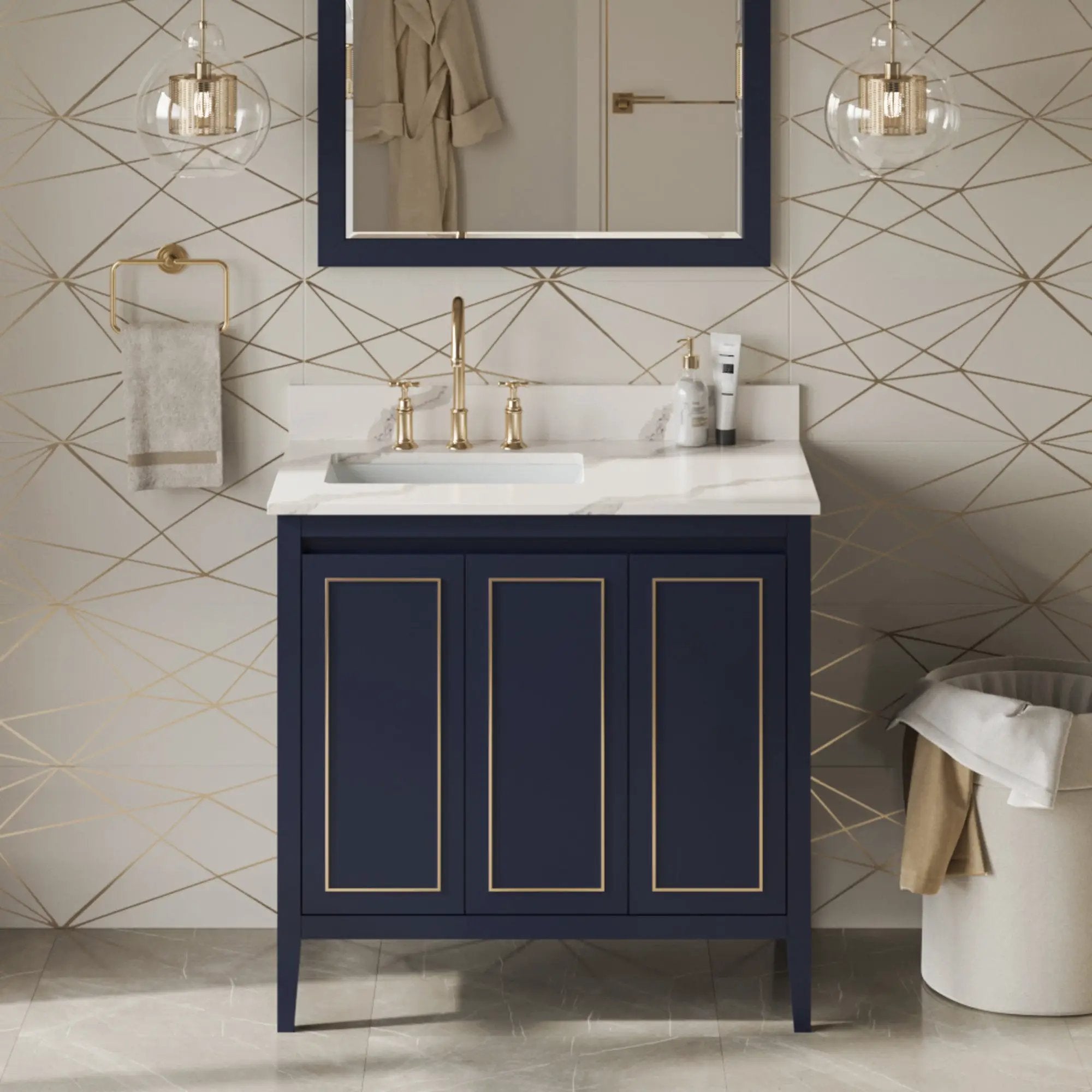 Jeffrey Alexander 36" Percival Vanity Set by Jeffrey Alexander