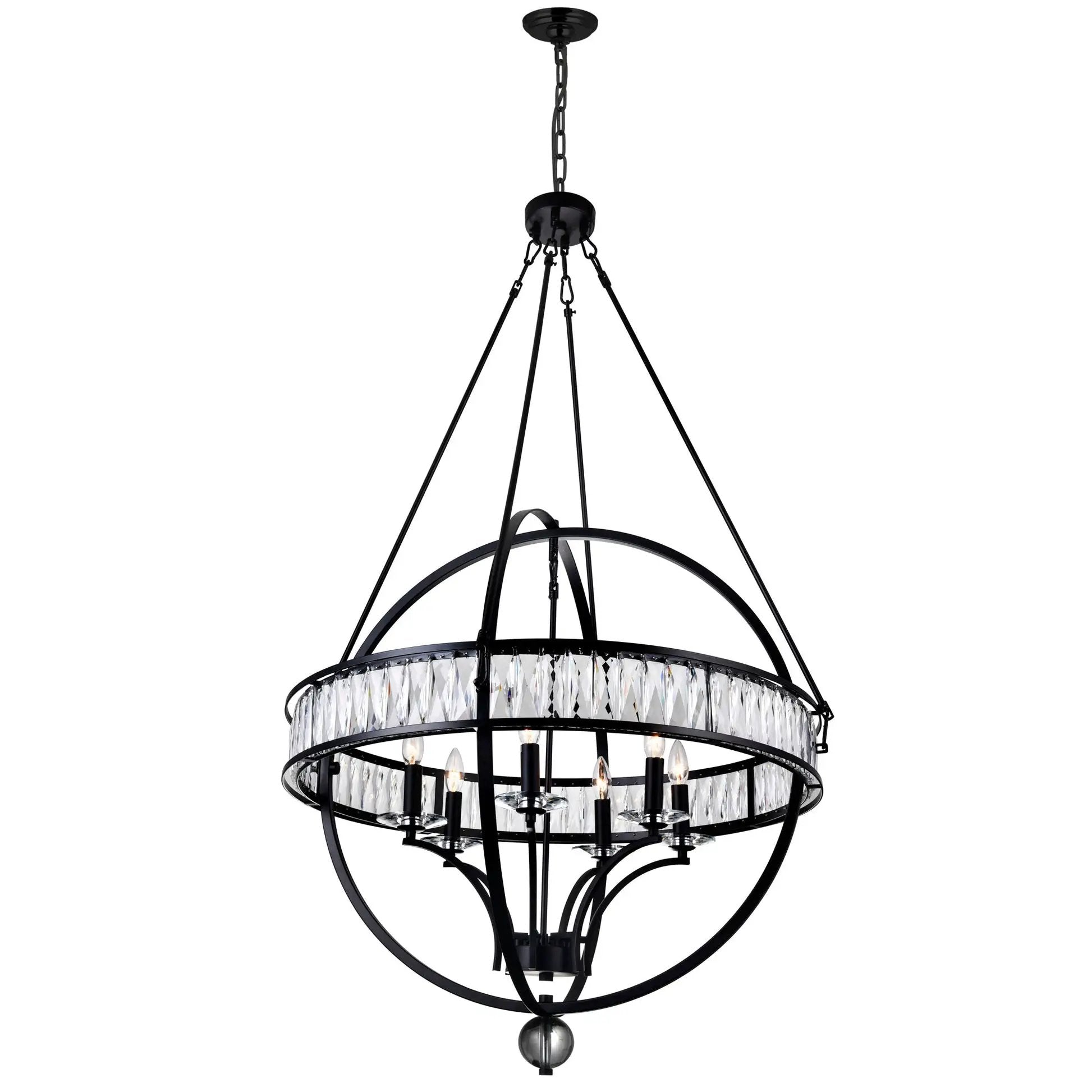black chandelier
