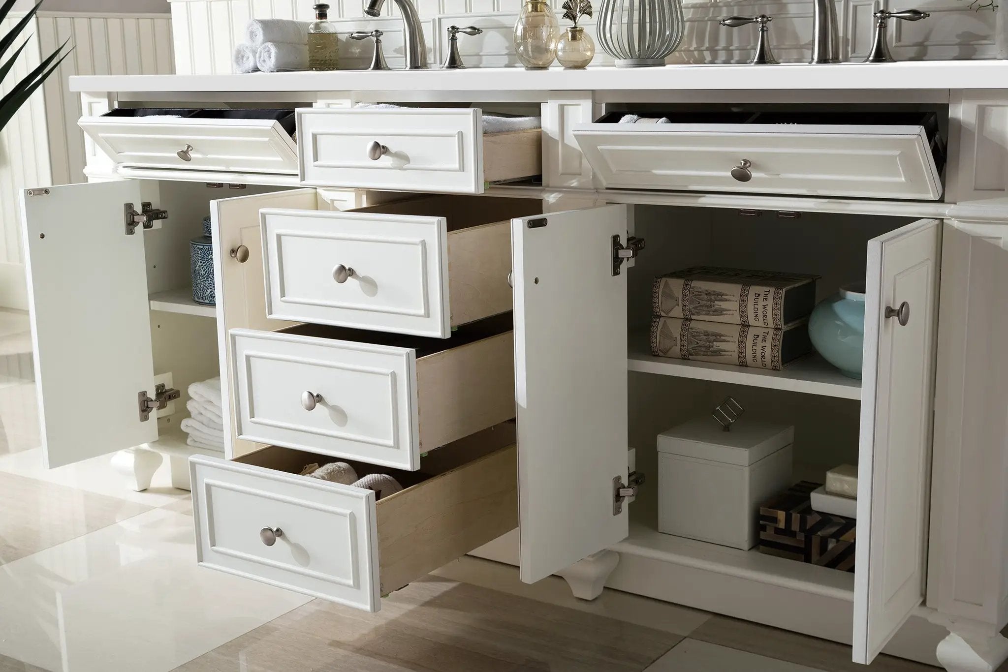 bright white vanity