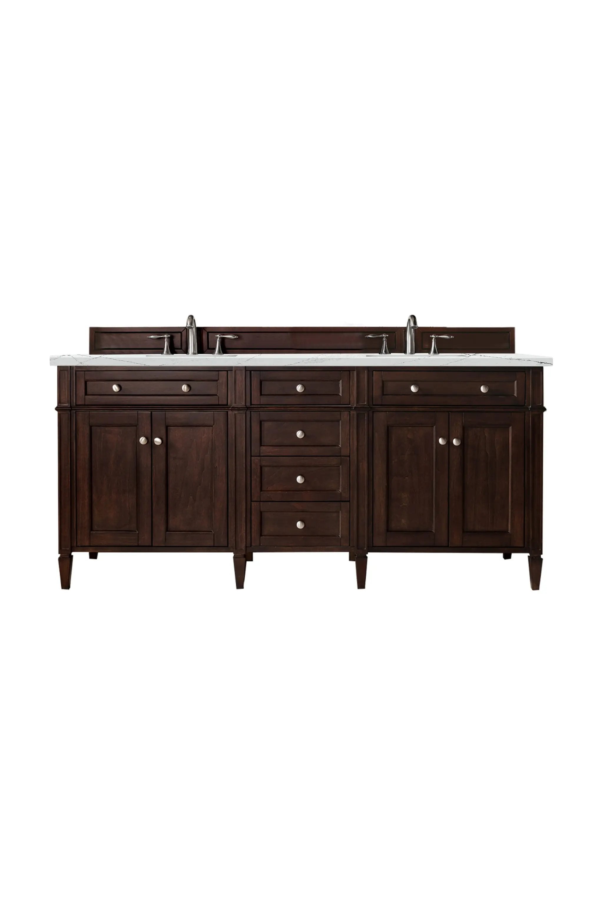 James Martin Brittany 72" Double Vanity Set - Burnished Mahogany by James Martin Vanities