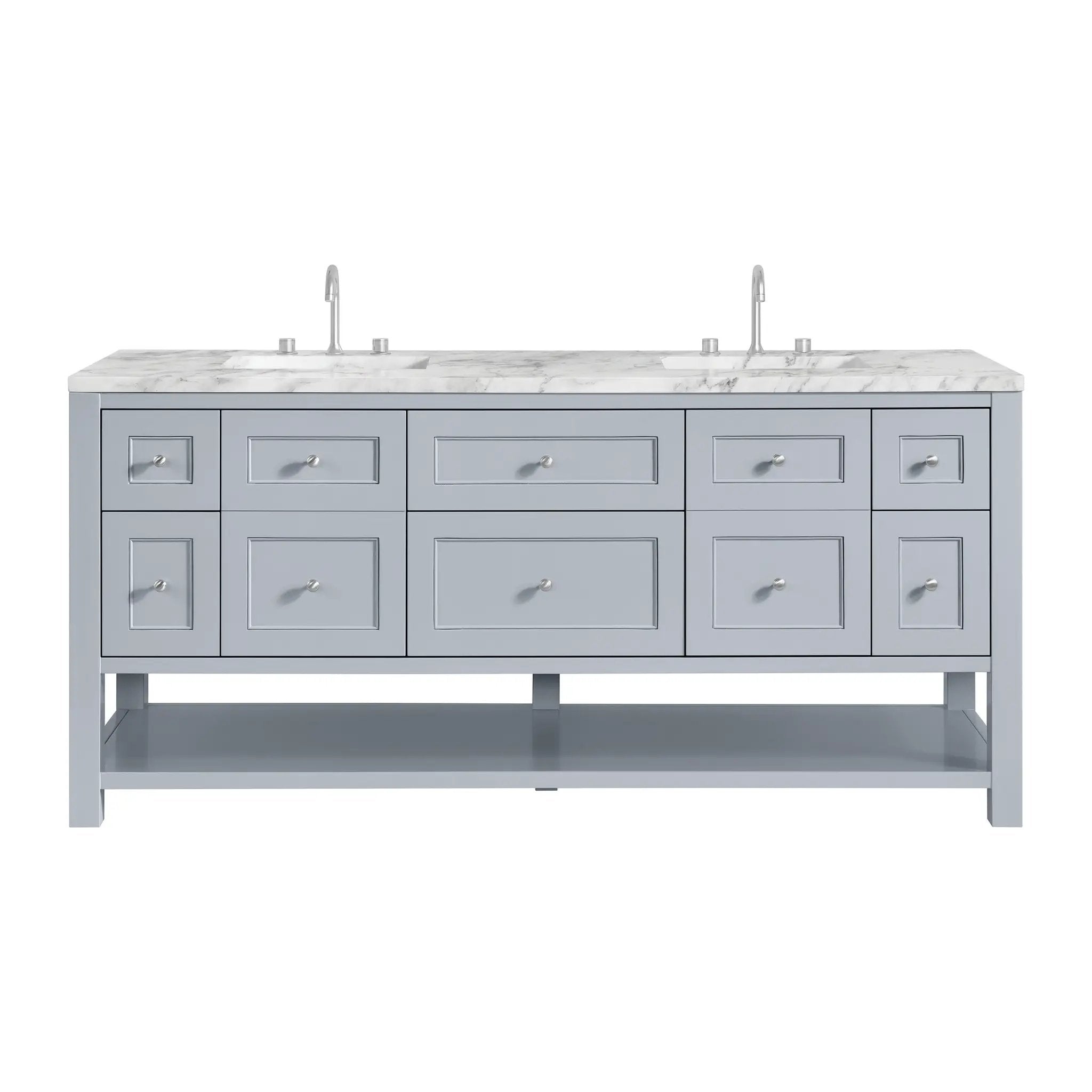 James Martin Breckenridge 72" Double Vanity Set - Serenity Blue by James Martin Vanities