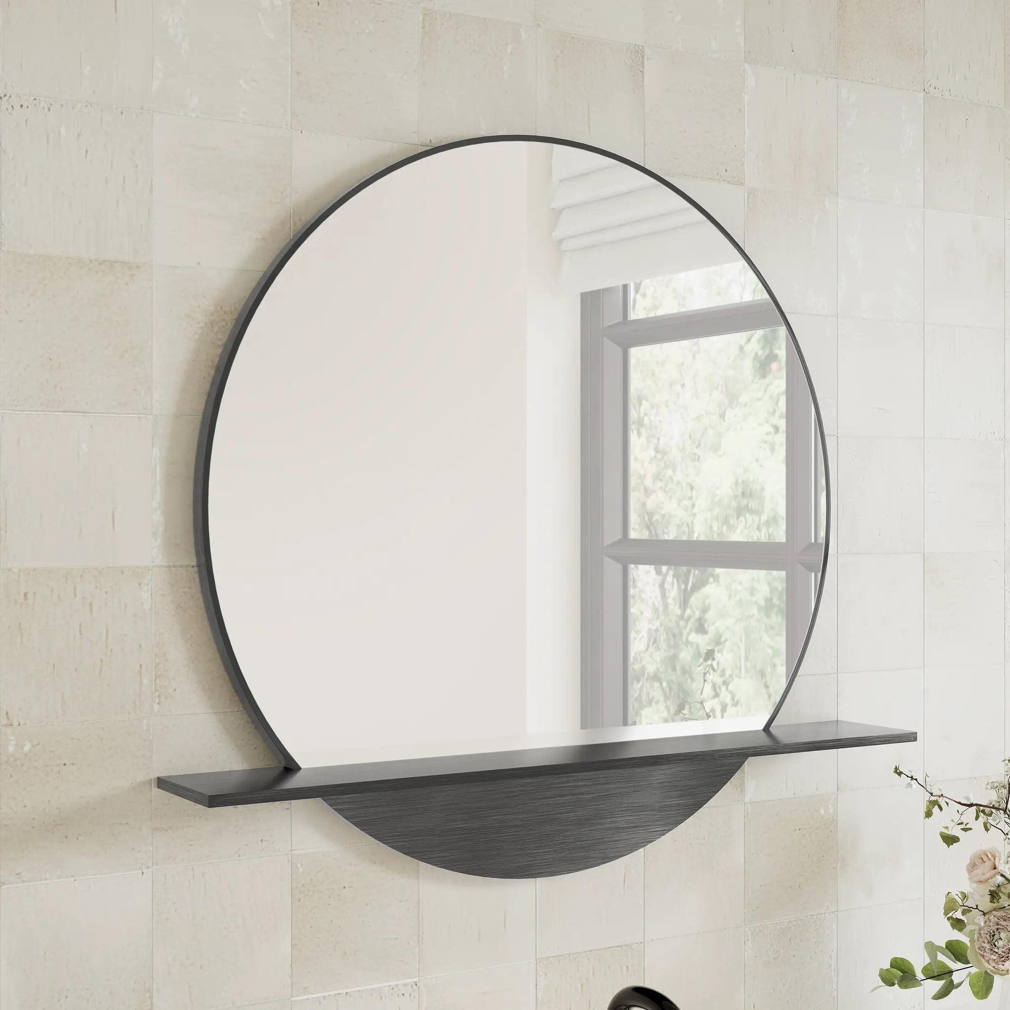 modern iron mirror