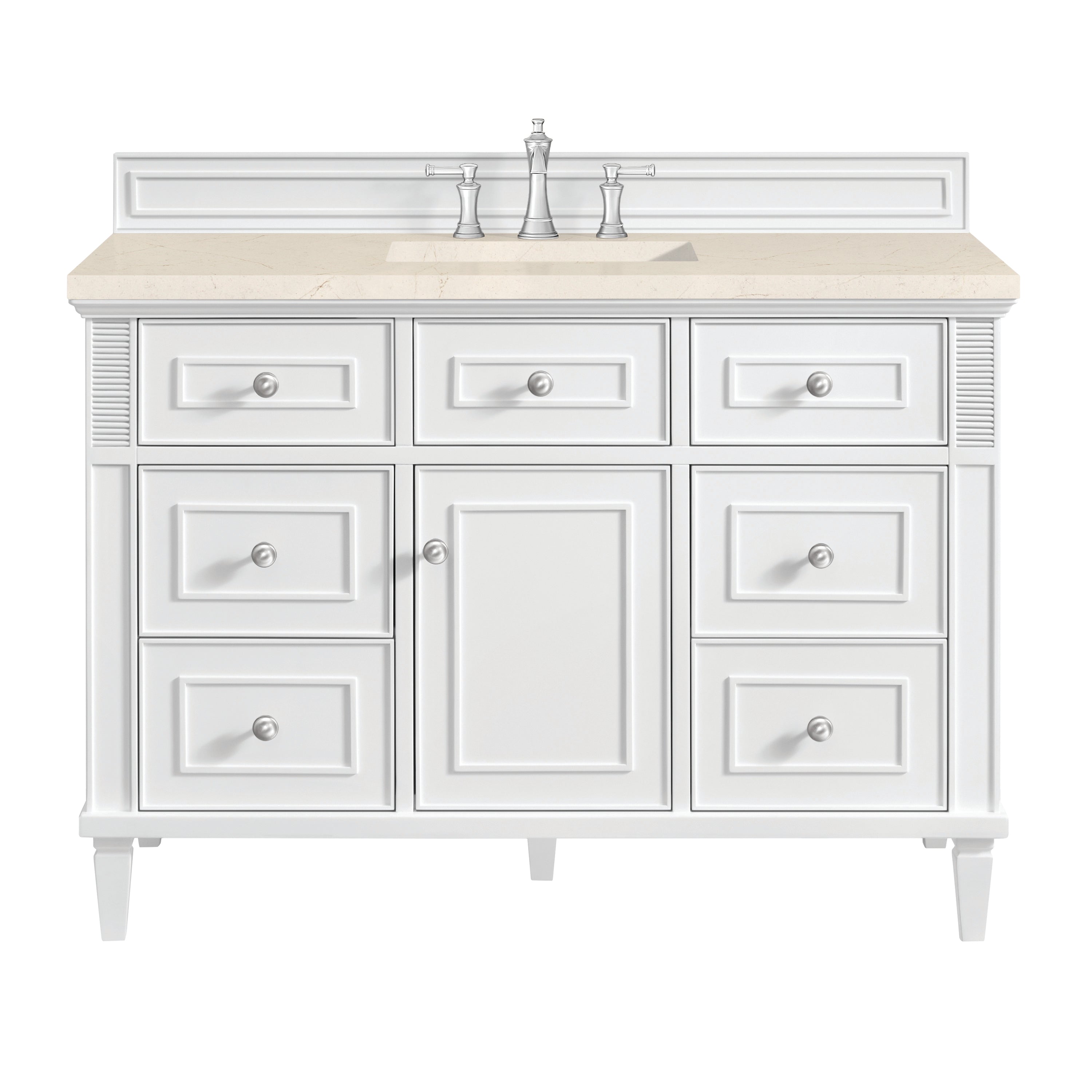 James Martin Vanities Lorelai 48" Single Vanity - Bright White