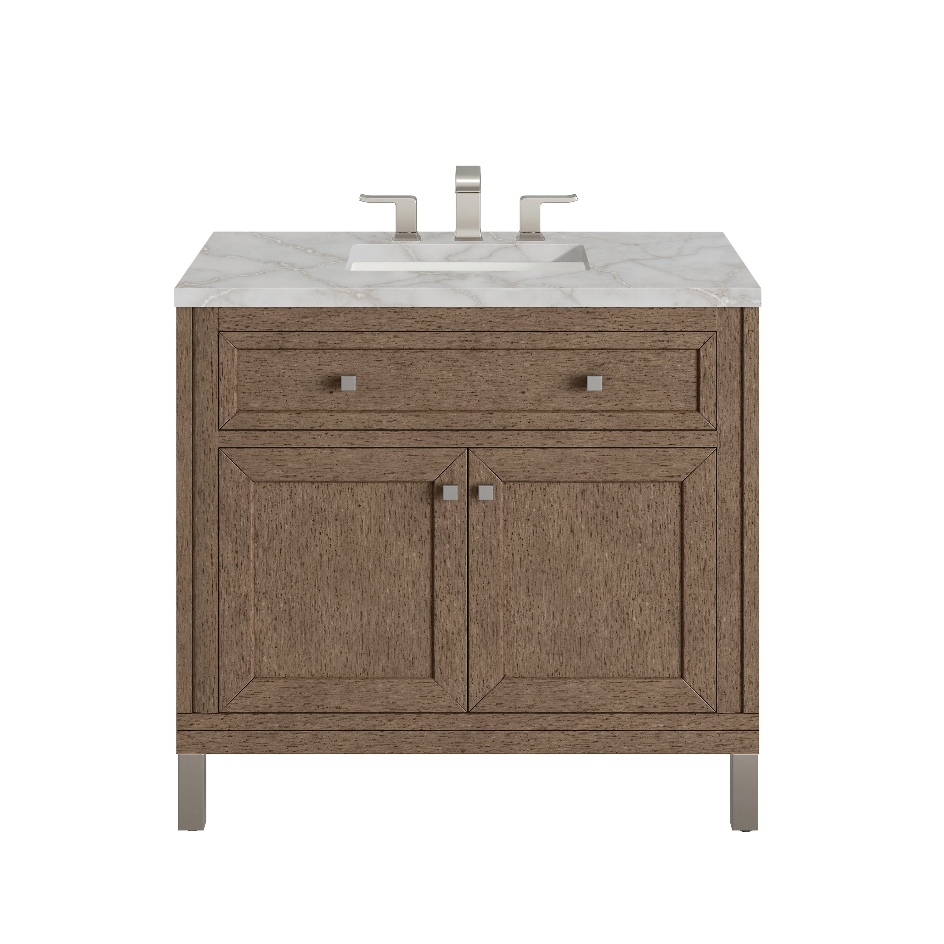 James Martin Vanities Chicago 36" Single Vanity - Whitewashed Walnut