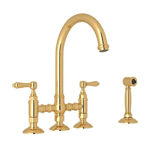 Rohl San Julio Bridge Kitchen Faucet with Side Spray by Rohl