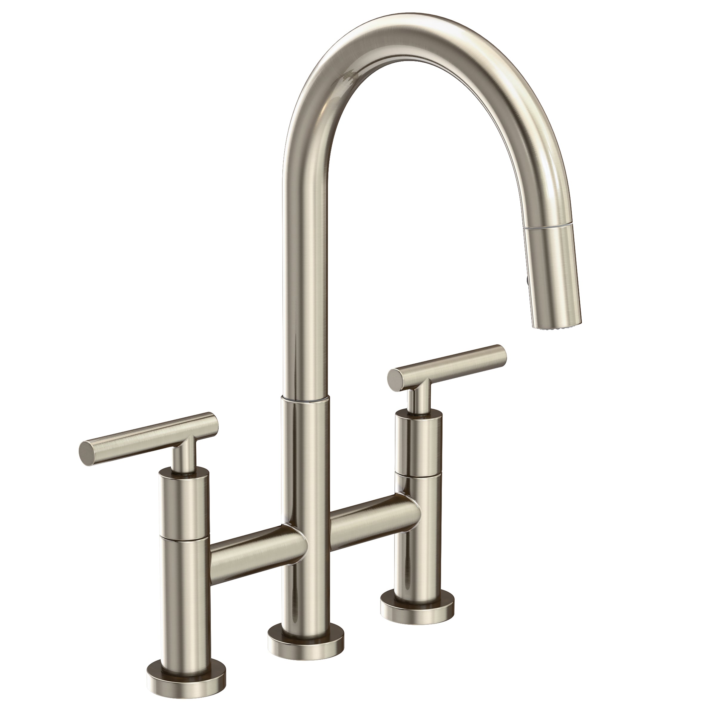 Newport Brass East Linear Kitchen Bridge Pull-Down Faucet